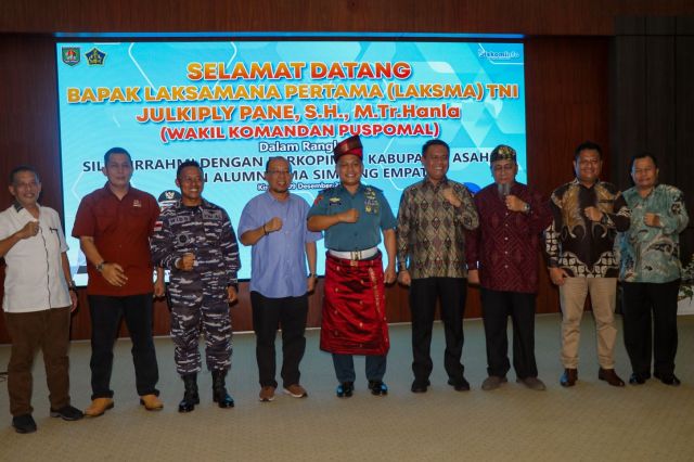 KETUA DPRD ASAHAN MENGHADIRI SILATURAHMI WAKIL KOMANDAN PUSPOMAL DENGAN FORKOPIMDA KABUPATEN ASAHAN DAN REUNIAN ALUMNI SMA SIMPANG EMPAT